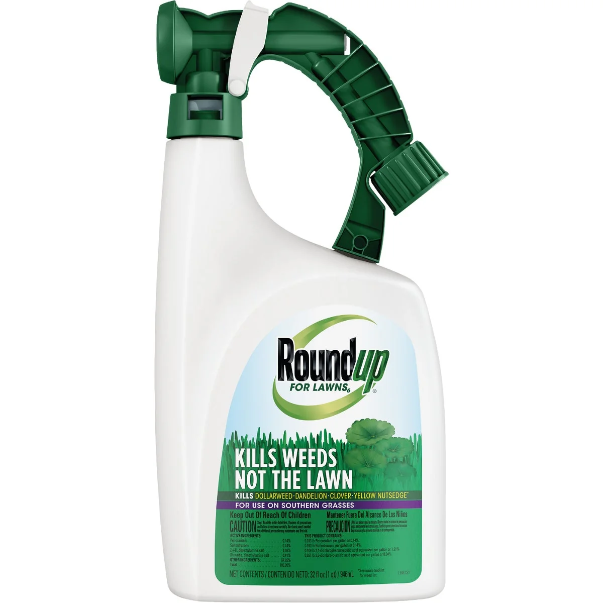 Classic Roundup For Lawns 32 Oz. Ready To Spray Southern Formula Weed Killer Clean