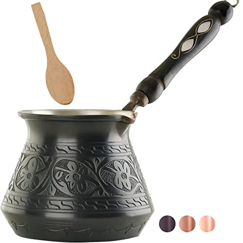 Secure 18 oz Handmade Copper Turkish Coffee Pot Optimized