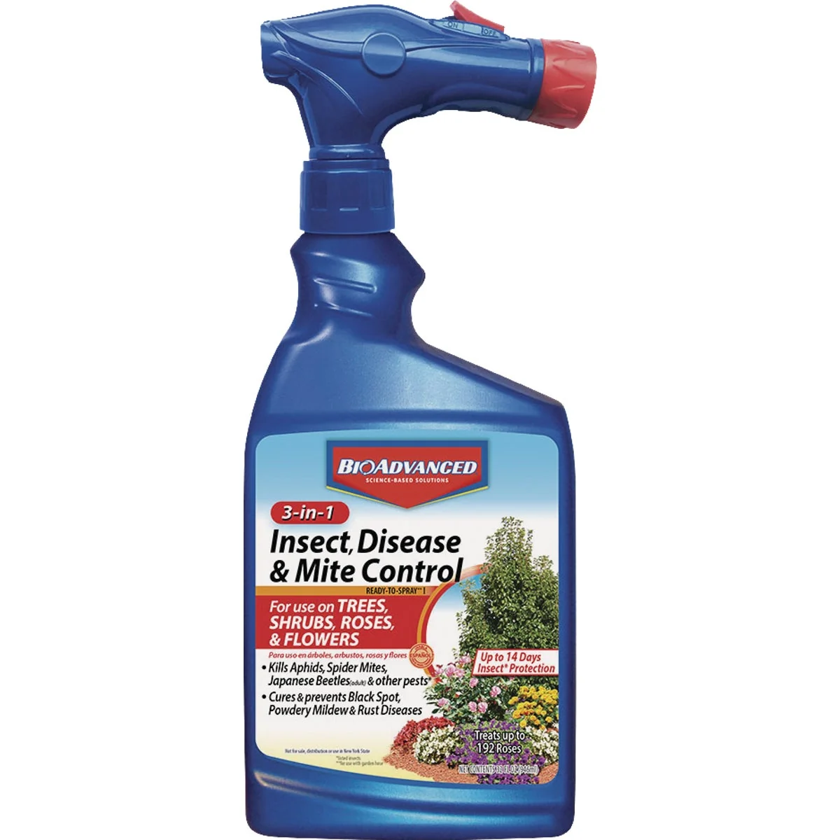 Natural BioAdvanced 3-In-1 32 Oz. Ready To Spray Hose End Insect Disease Killer Environmentally Friendly