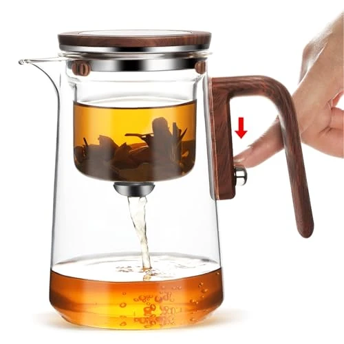Unique 800ml Witchcraft Glass Teapot with Magnetic Water Separation Design Pure