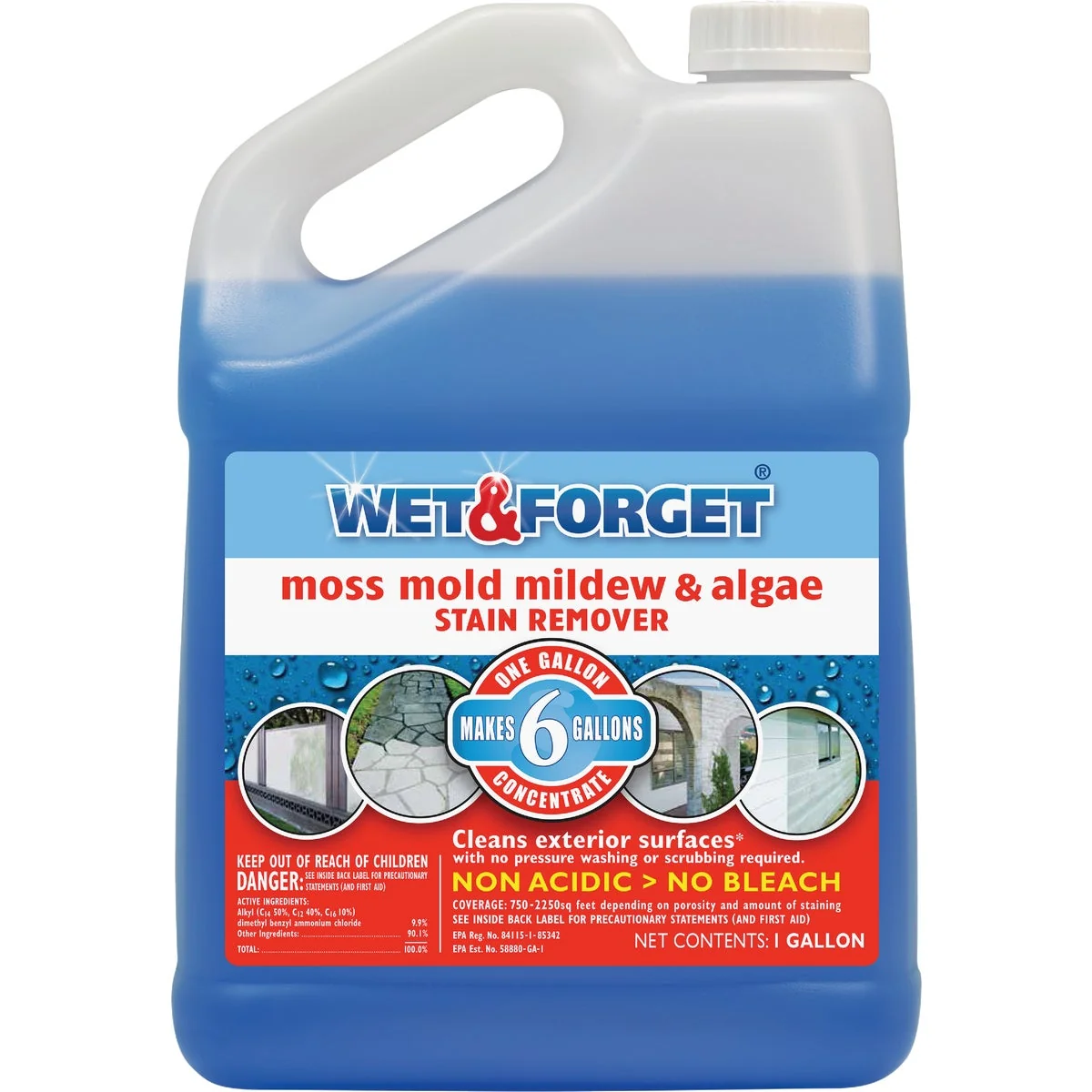 Minimalist Wet Forget 1 Gal. Liquid Concentrate Moss Mold Mildew Algae Stain Remover Trusted