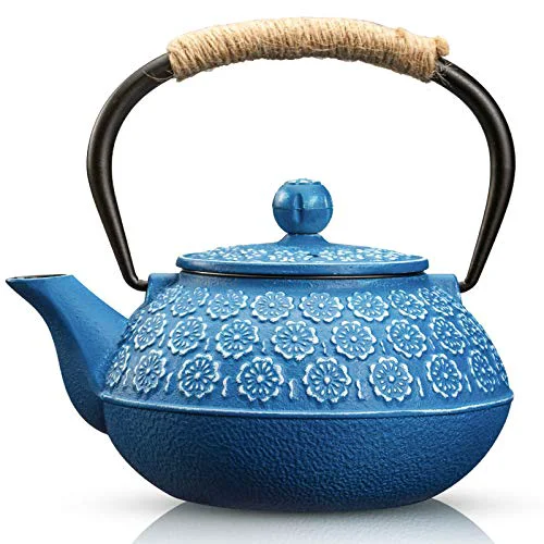 Practical Cast Iron Tea Pot with Infusers for Loose Tea Durable