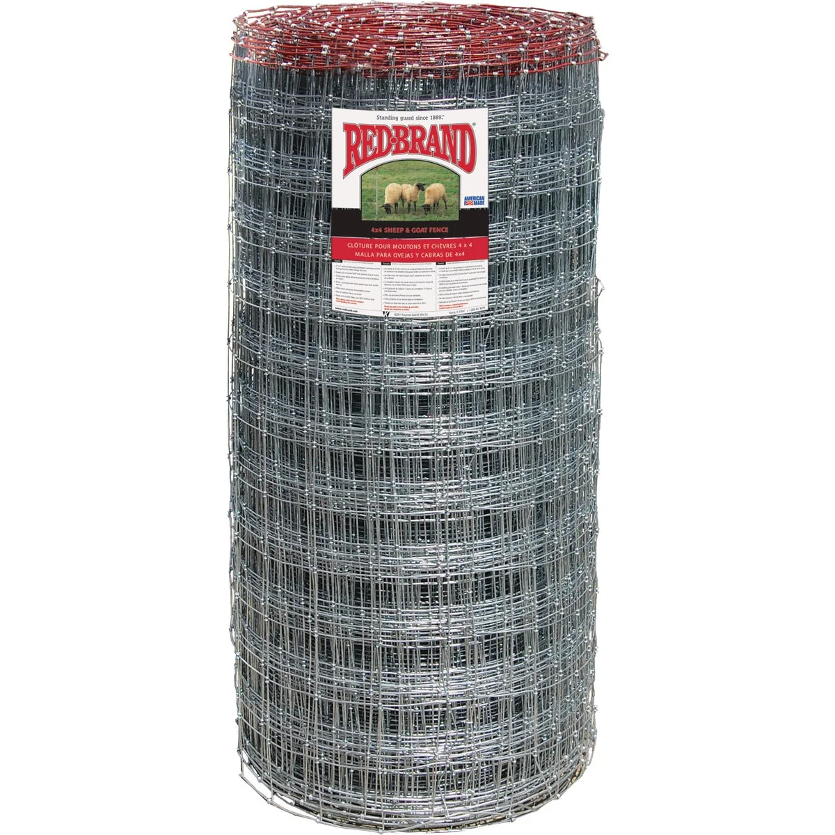 Refined Keystone Red Brand Square Knot 48 In. H. x 330 Ft. L. Galvanized Steel Sheep Goat Fence Top-Quality