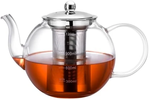 Traditional Glass Teapot Zpose 40oz Functional