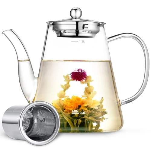 Comfortable Glass Teapot 1200ml Genuine