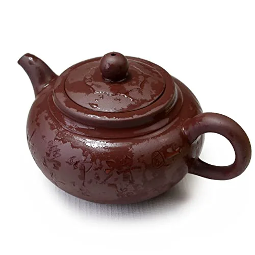 Next-Generation Teapot 10oz Red Brown Chinese Yixing Clay Pot Zisha Gongfu Tea Prestigious