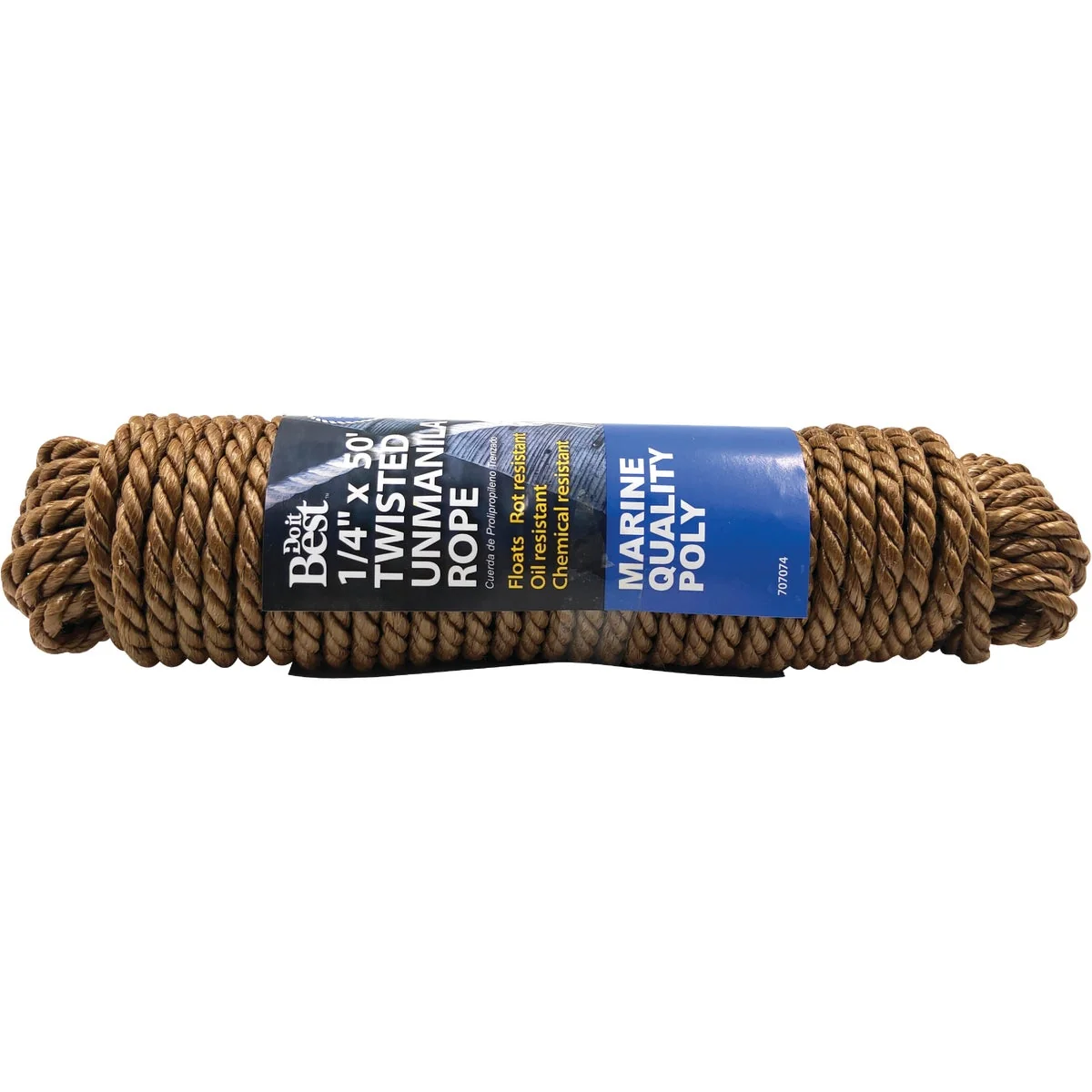 Clean Do it 1 4 In. x 50 Ft. Natural Twisted Unmanila Polypropylene Packaged Rope Eco-Friendly