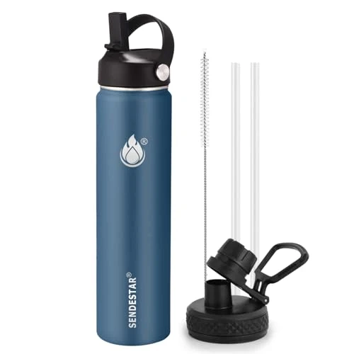 Outstanding Insulated Water Bottle 24 oz with Straw Reliable