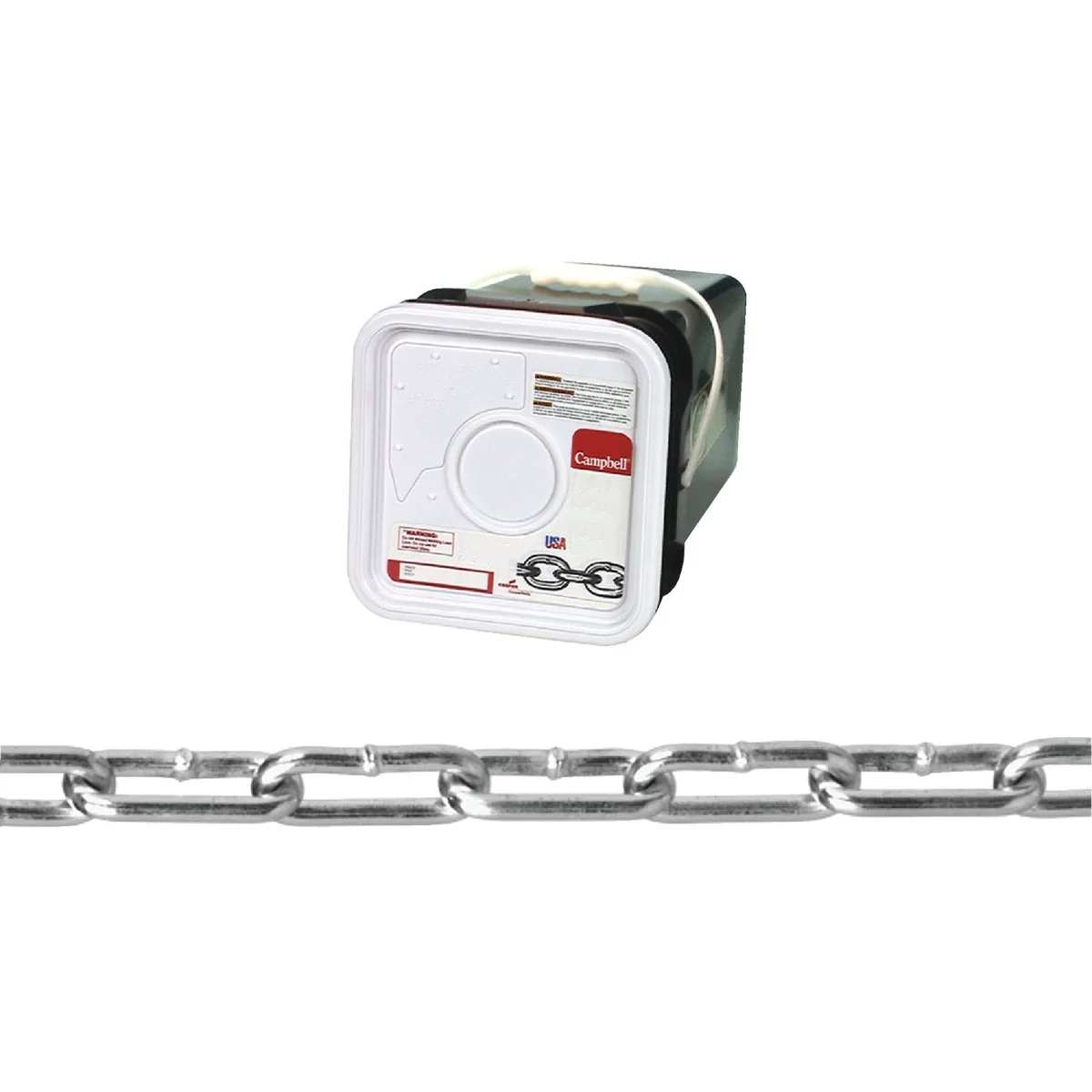 Unique Campbell 2 0 225 Ft. Zinc-Plated Low-Carbon Steel Coil Chain Smooth
