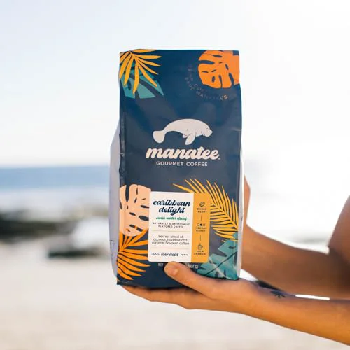 Dependable Manatee Gourmet Whole Bean Coffee 32 Ounce First-Class