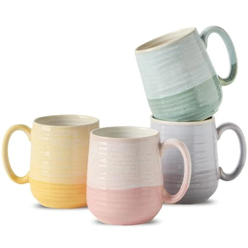 Secure 15oz Coffee Mugs Set of 4 4 Count Reliable