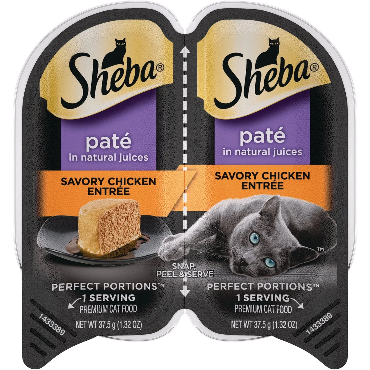 Original Sheba Portions Pate 2.6 Oz. Adult Savory Chicken Wet Cat Food Practical