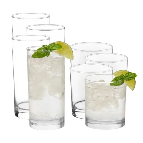 Minimalist Province Tumbler Rocks Drinking Glasses Set of 16 16 Count Fashionable