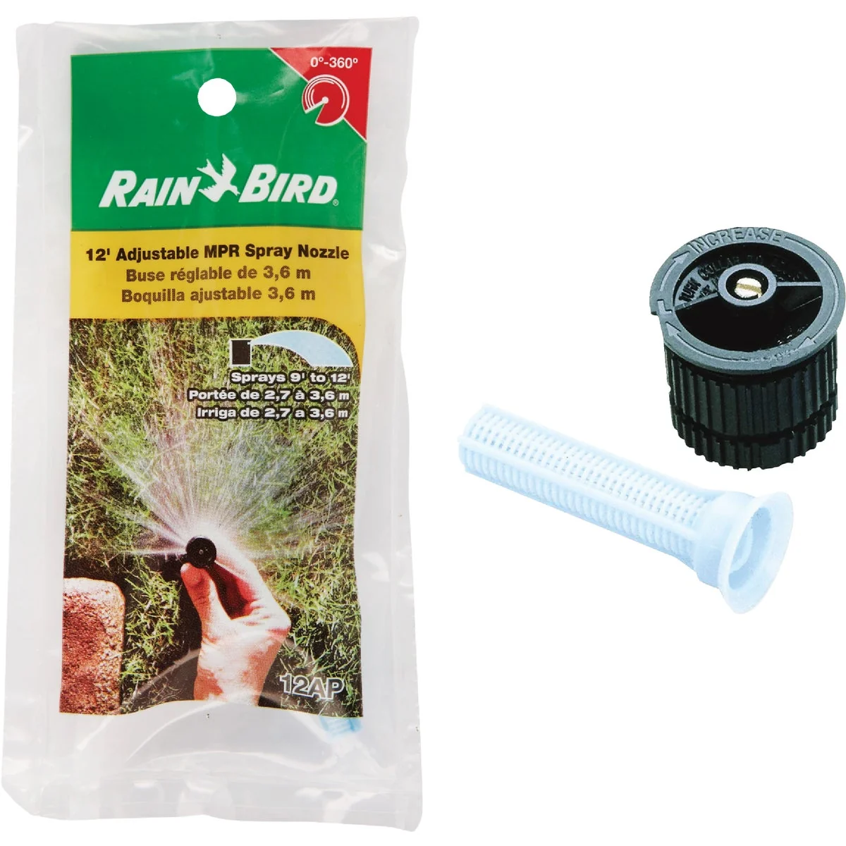 Certified Rain Bird Adjustable 360 Deg. Spray Nozzle Convenient