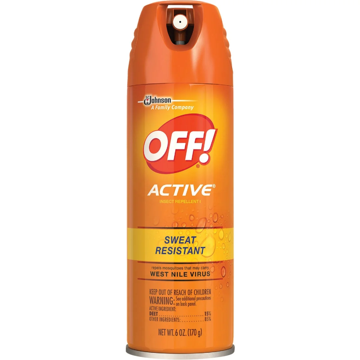 Certified Off Active 6 Oz. Insect Repellent Aerosol Spray Premium Material