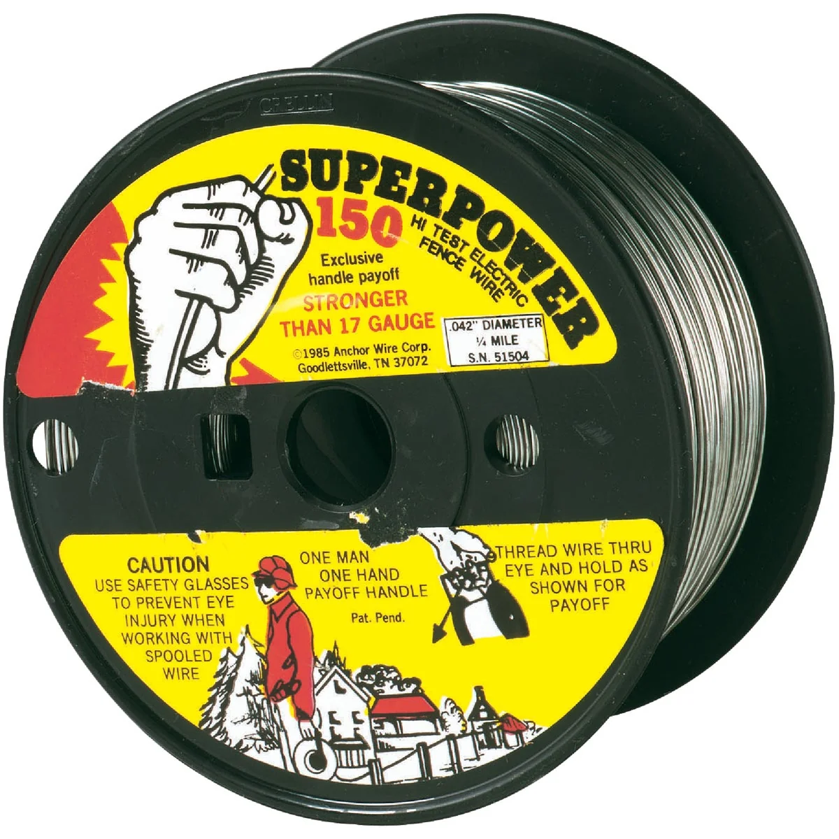 Clean Hillman Anchor Wire 1 4-Mile x 17 Ga. Steel Electric Fence Wire Powerful