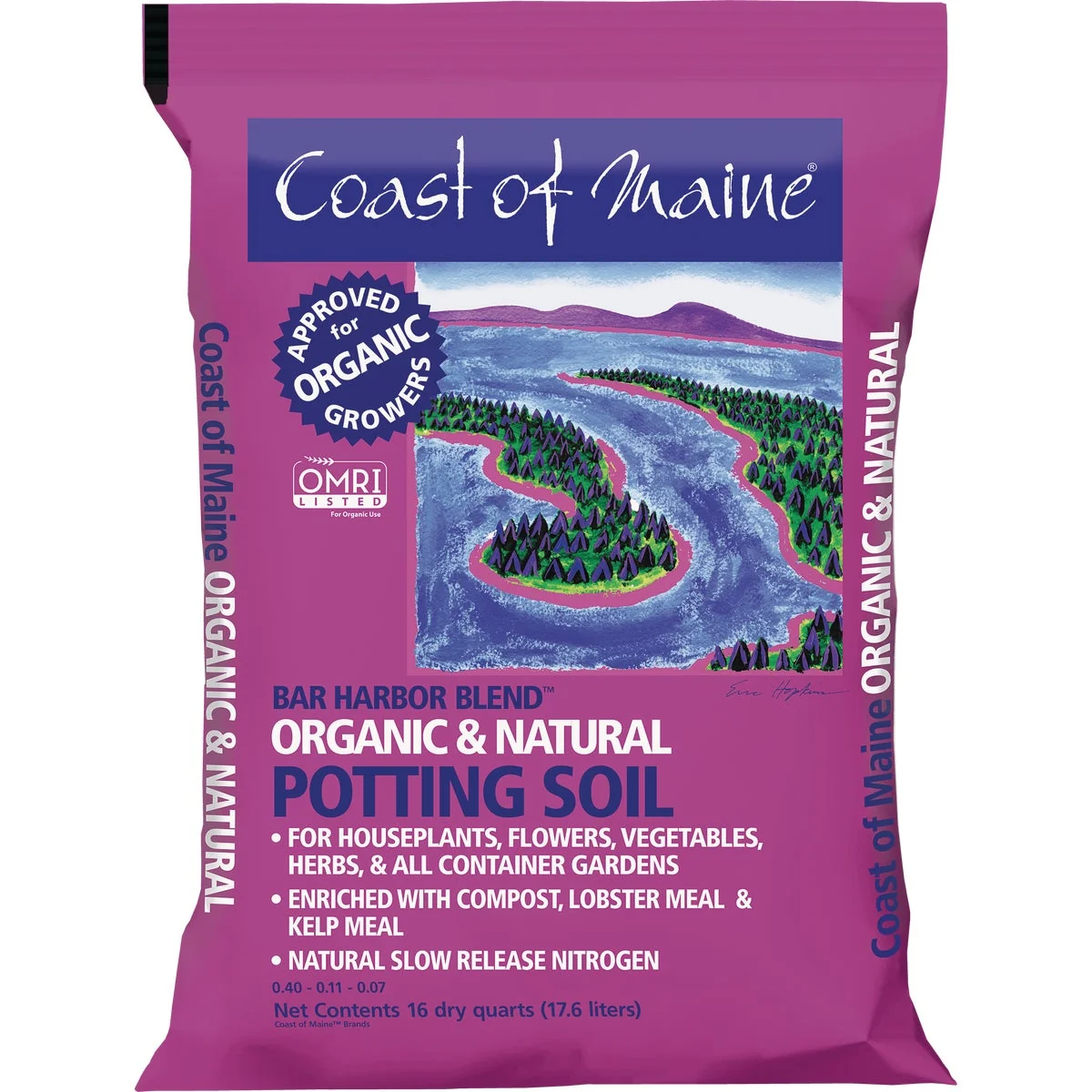 Unique Coast of Maine Bar Harbor Blend 16 Qt. Organic Potting Soil Versatile
