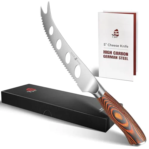 Practical Cheese Knife Tomato Knife 5.5 Serrated Blade Natural