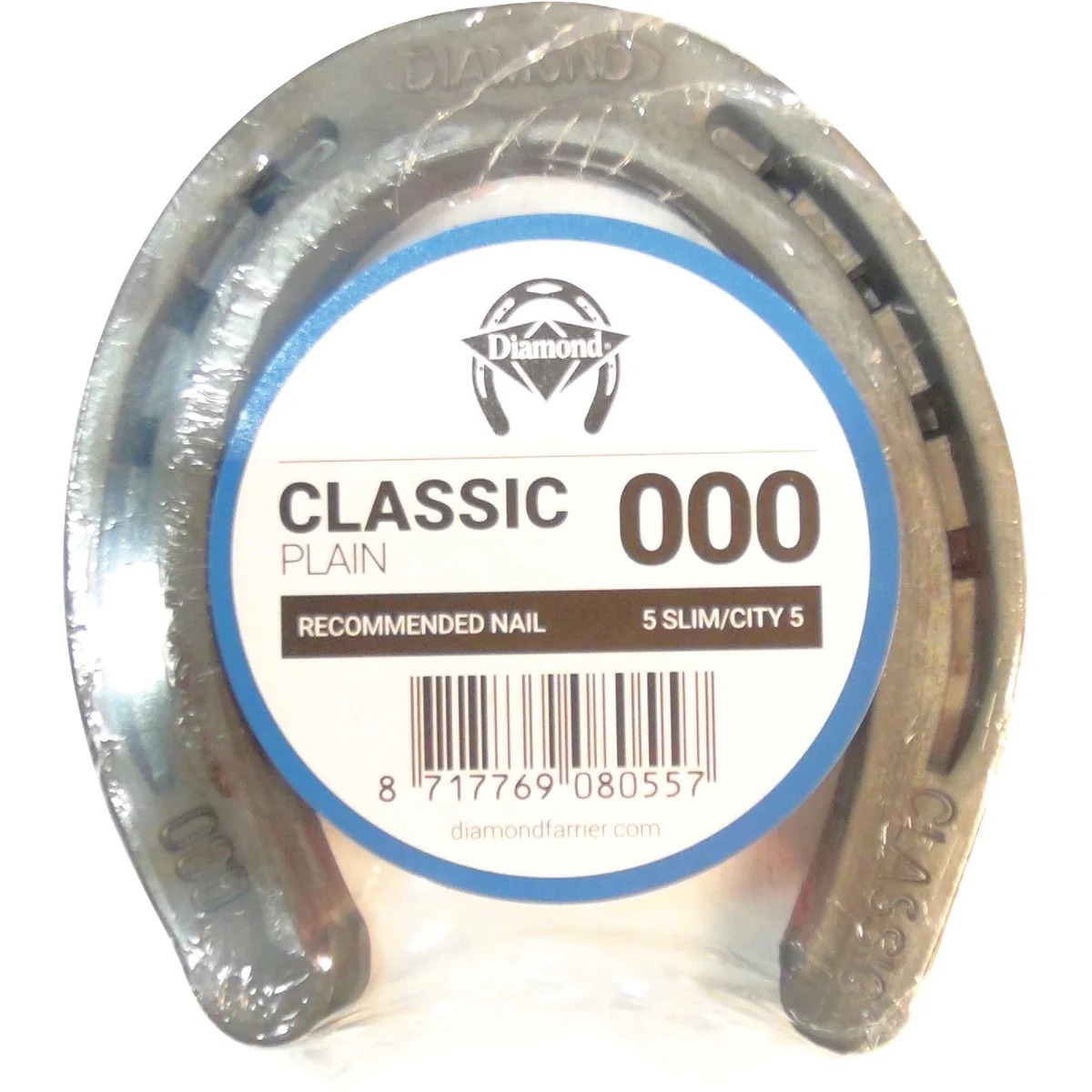 Optimized Diamond Classic Plain Front Hind 4-1 2 In. Horseshoe 1-Pair Prestigious