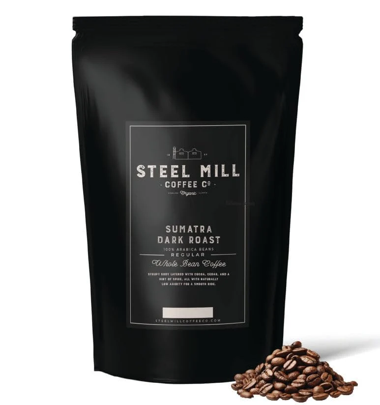 Recyclable Sumatra Dark Roast Whole Bean Coffee 32 Ounce Selected