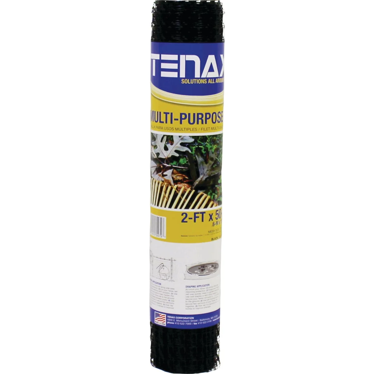 Casual Tenax 3 4 In. x 1 In. Mesh 2 Ft. x 50 Ft. Black Multi-Purpose Net Certified