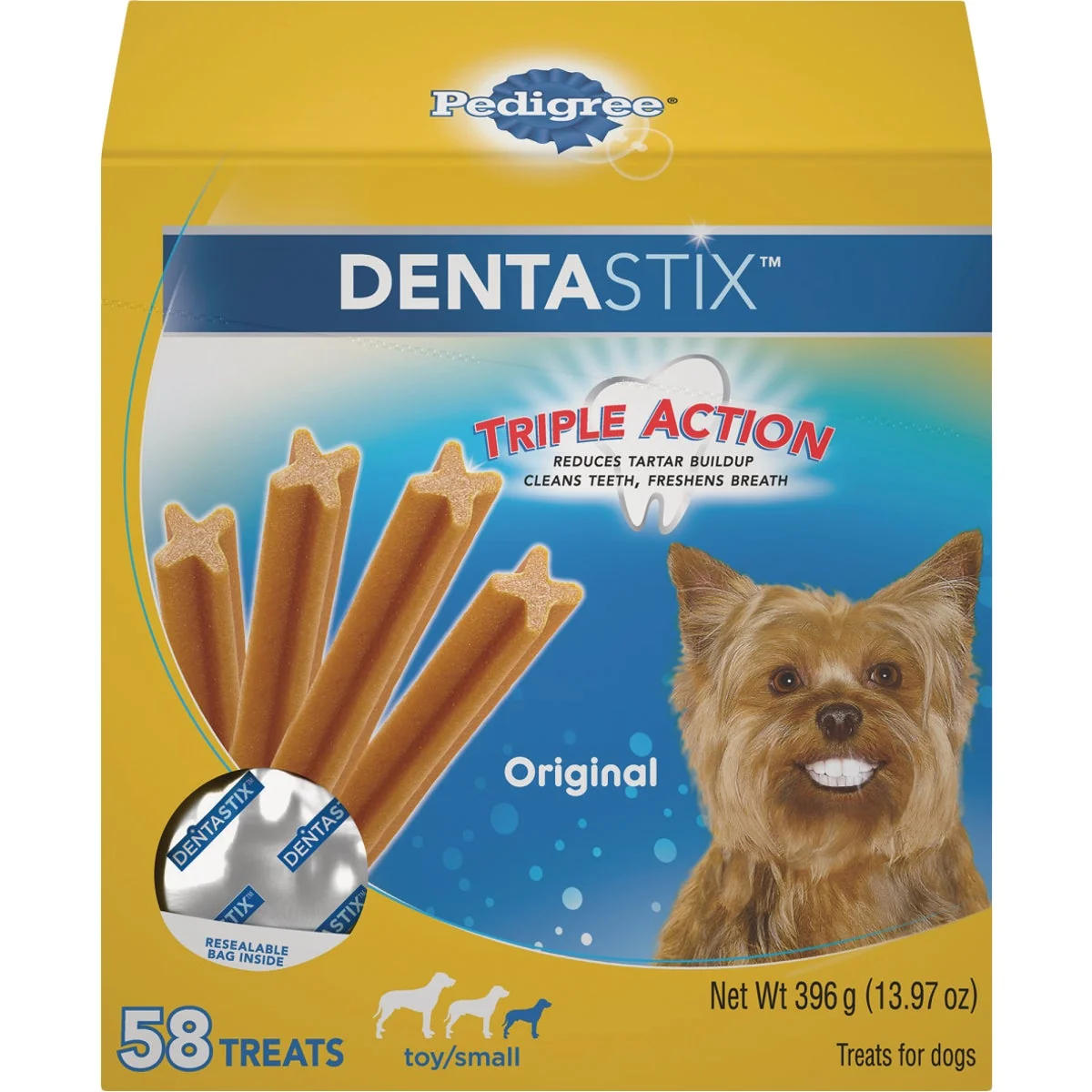 Solid Pedigree Dentastix Toy Dog Flavor Dental Dog Treat 58-Pack Effective