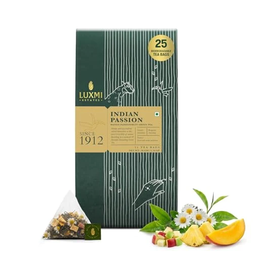 Professional Estates Mango Passionfruit Darjeeling Green Tea 25 Count Expertly Made