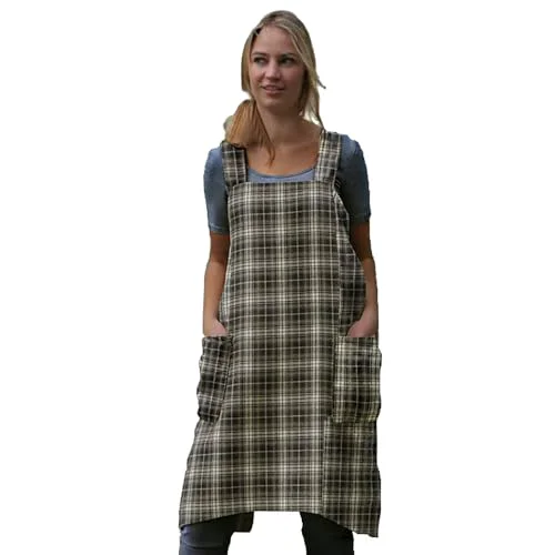 Unique Women’s Pinafore Square Apron Baking Cooking Gardening Works Cross Back Cotton High-Performance