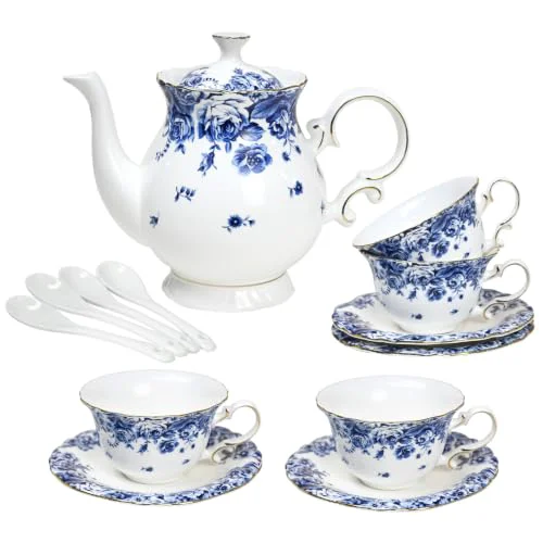Versatile Bone China Tea Set for Adults Detailed