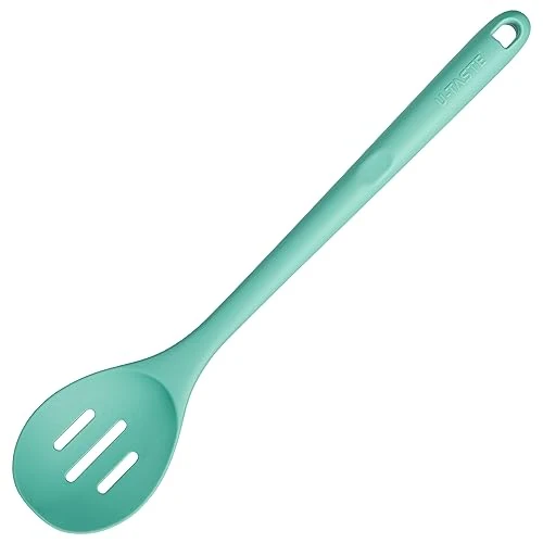 Green Silicone Slotted Spoon Professional