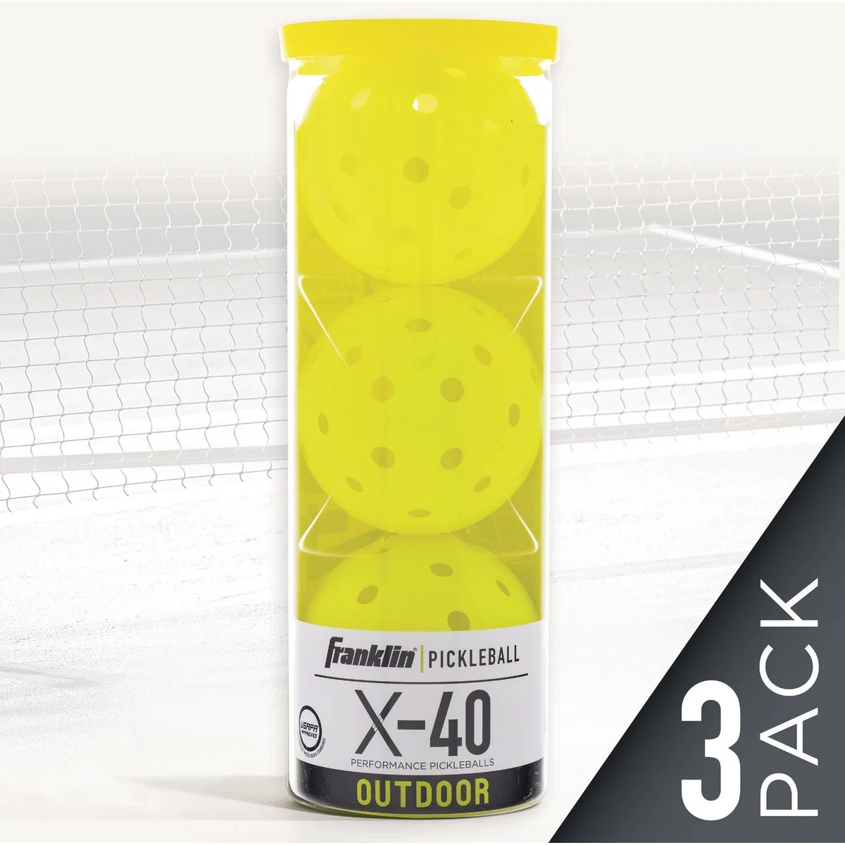 Fashionable Franklin X-40 Optic USAPA Outdoor Pickleball 3-Pack Elegant