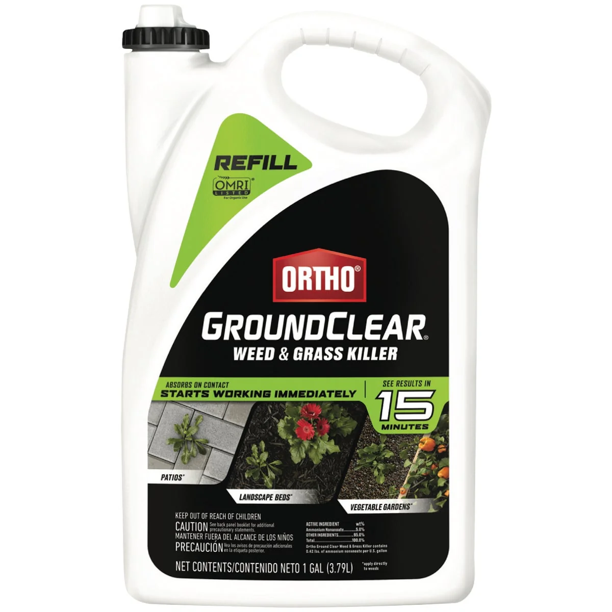 Clean Ortho GroundClear 1 Gal. Ready To Use Refill Weed Grass Killer High-Quality