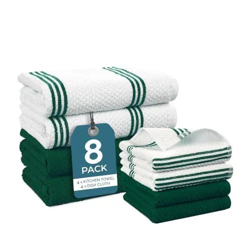 Luxury Kitchen Towel Set 8 Pc 8 Count Flexible