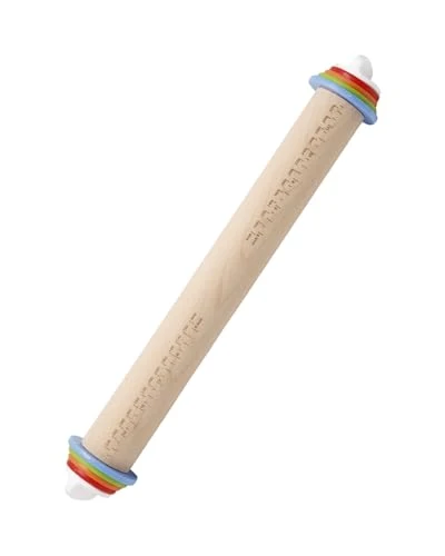Organic 16.7 Rolling Pin with Thickness Rings for Cookies Efficient