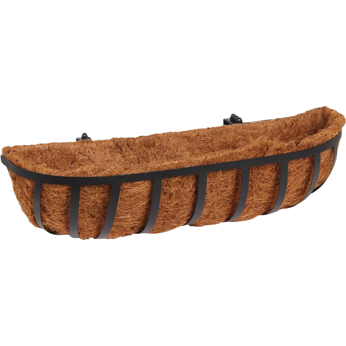 Sustainable Garden 24 In. Black Steel Rod Modern Trough Wall Mount Planter Traditional