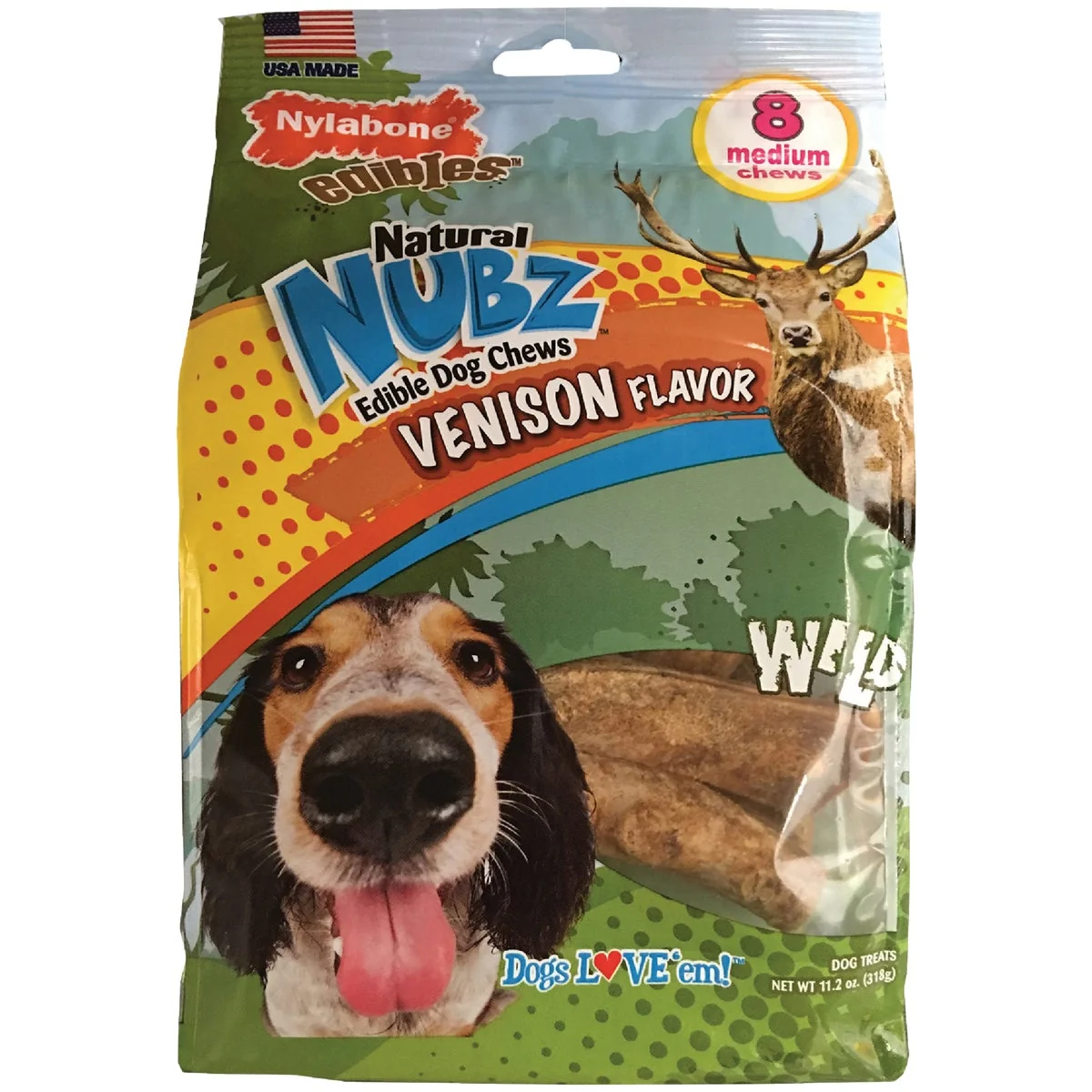 Carefully Designed Nylabone Edibles Natural Nubz Venison Antler Chew Bone 8-Pack Reliable