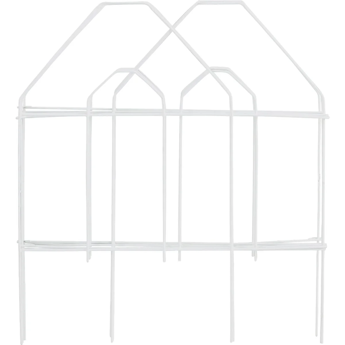 Fine Crafted Garden 8 Ft. White Galvanized Wire Folding Fence Soft