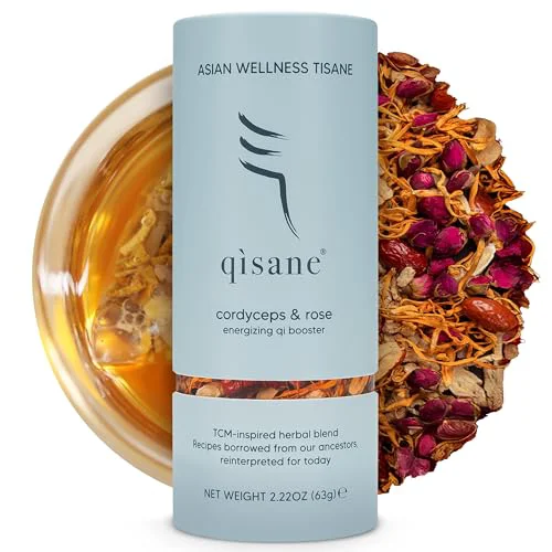 Fine qìsane Cordyceps Tea Bags with Dried Rose Buds Fine Crafted