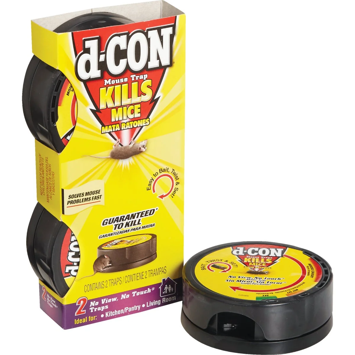 Specialty D-Con No View No Touch Mechanical Mouse Trap 2-Pack Functional