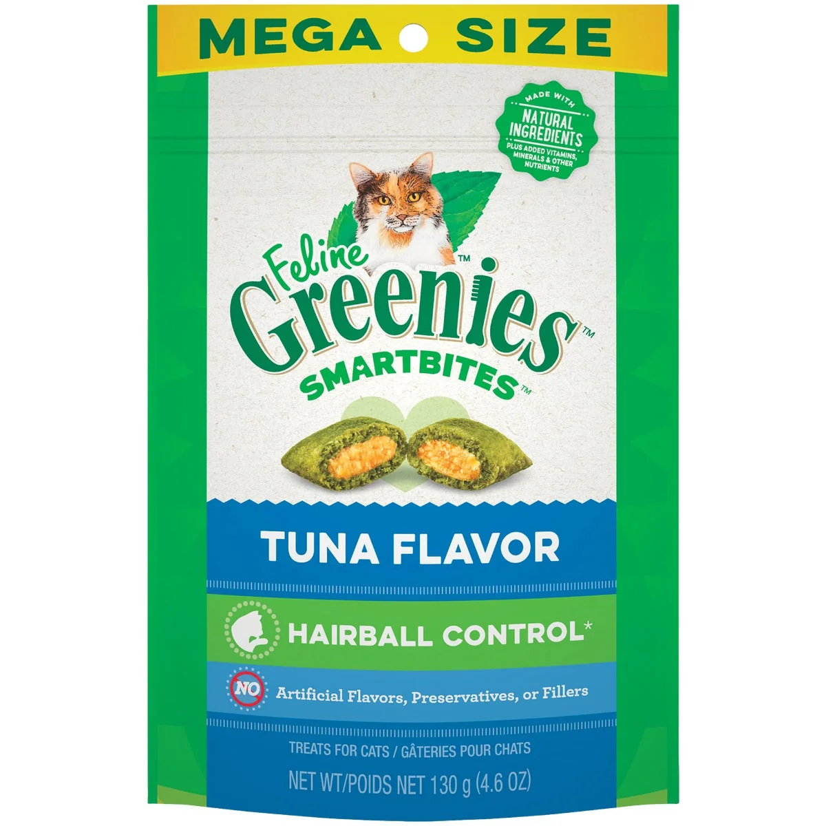 Exclusive Greenies SmartBites Tuna 4.6 Oz. Hairball Control Cat Treats Enhanced