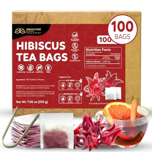 Safe Hibiscus Tea Bags 100 Count Relaxed