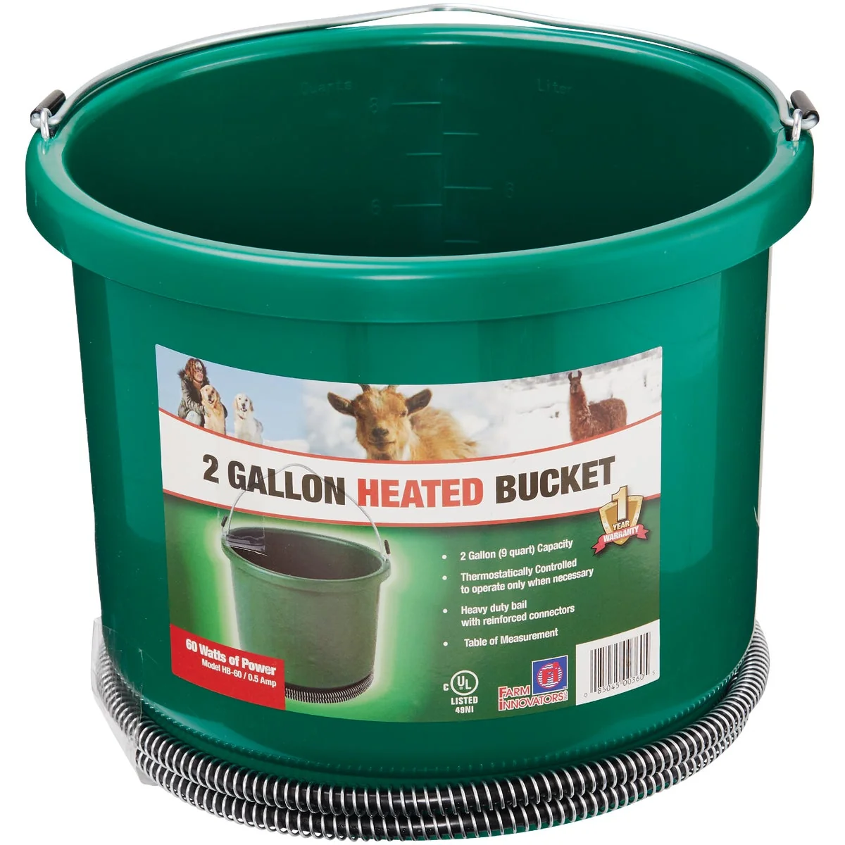 Minimalist Farm Innovators 2 Gal. 60W 120V Heated Bucket Reusable