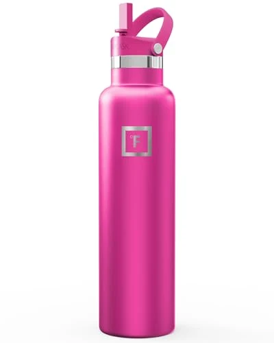 Functional 24 oz Narrow Mouth Water Bottle with Straw Eco-Friendly