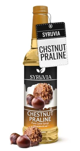 Flexible Coffee Syrup Chestnut Praline Flavored Syrup for Drinks 25.4 Fl Oz Professional