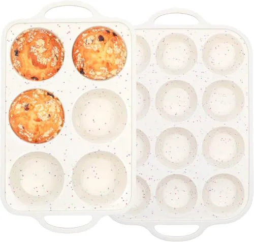 World-Class Silicone Muffin Pan with Metal Reinforced Frame Stylish