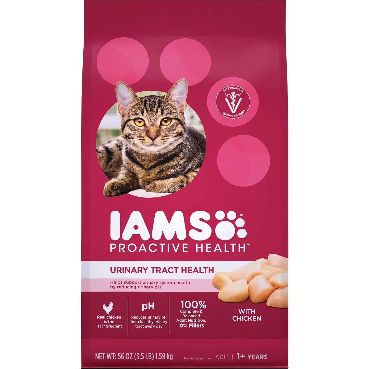Powerful Iams Proactive Health Urinary Tract Formula 3.5 Lb. Chicken Flavor Adult Dry Cat Food Natural