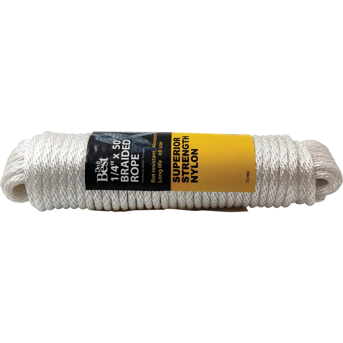 Original Design Do it 1 4 In. x 50 Ft. White Braided Nylon Packaged Rope Fine Crafted