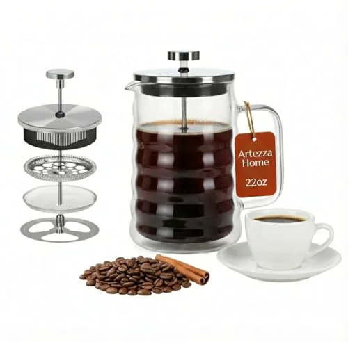 Flexible Glass French Press Coffee Maker Long-Lasting