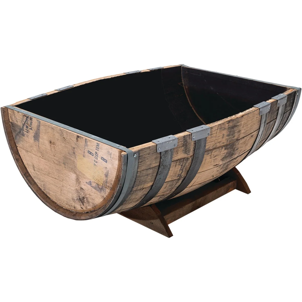 Advanced Wood Products 26 In. x 35 In. Oak Barrel Garden Planter Eco-Friendly