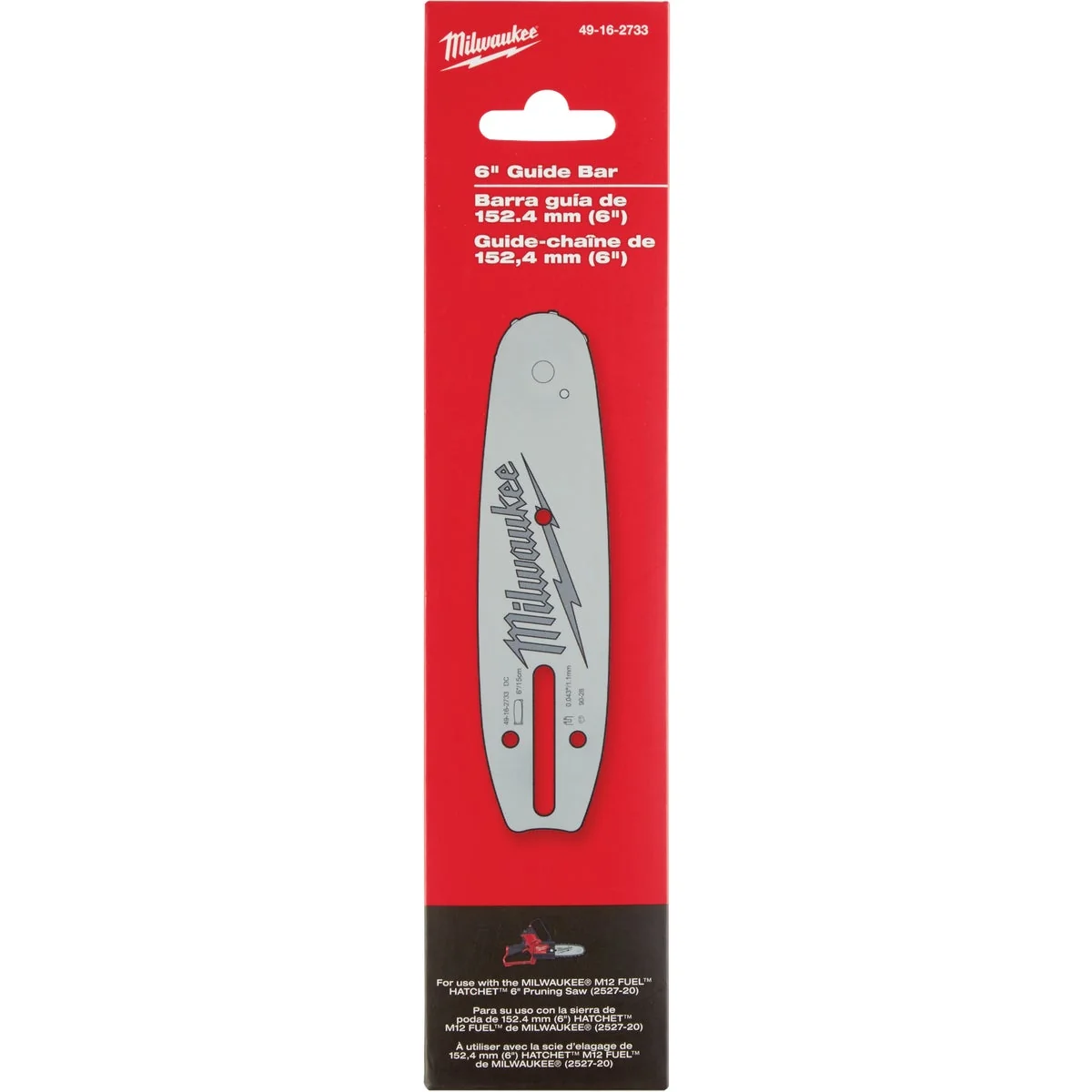 Natural Milwaukee 6 In. Chainsaw Guide Bar Pure